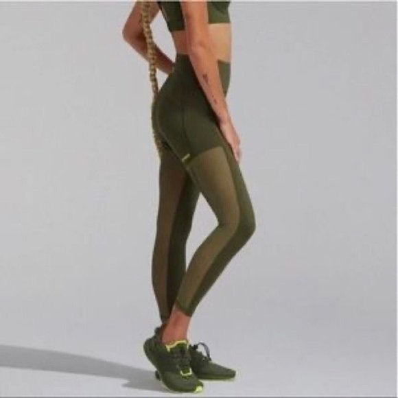 Adidas Womens Ivy Park x Peloton Focus Olive Power Tights HG0556 - Picture 1 of 5